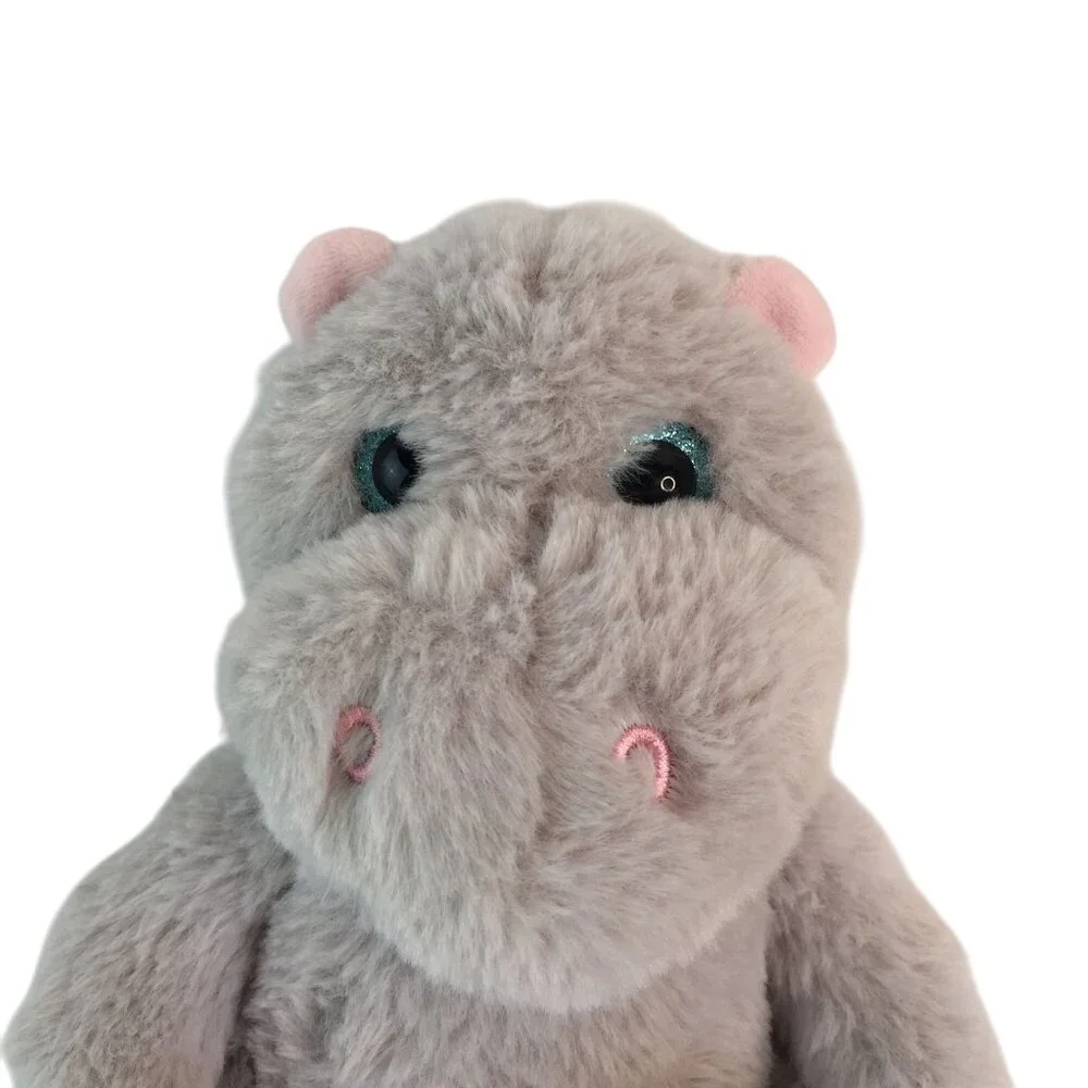 Walmart Grey Red Hippopotamus Plush 8